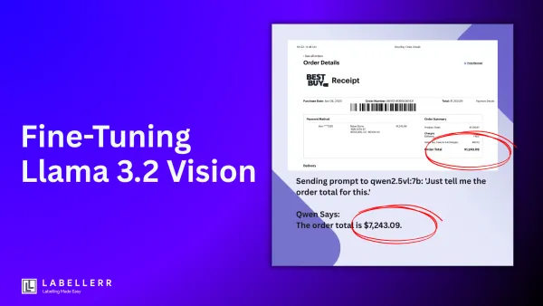 Fine tuning Llama 3.2 vision model